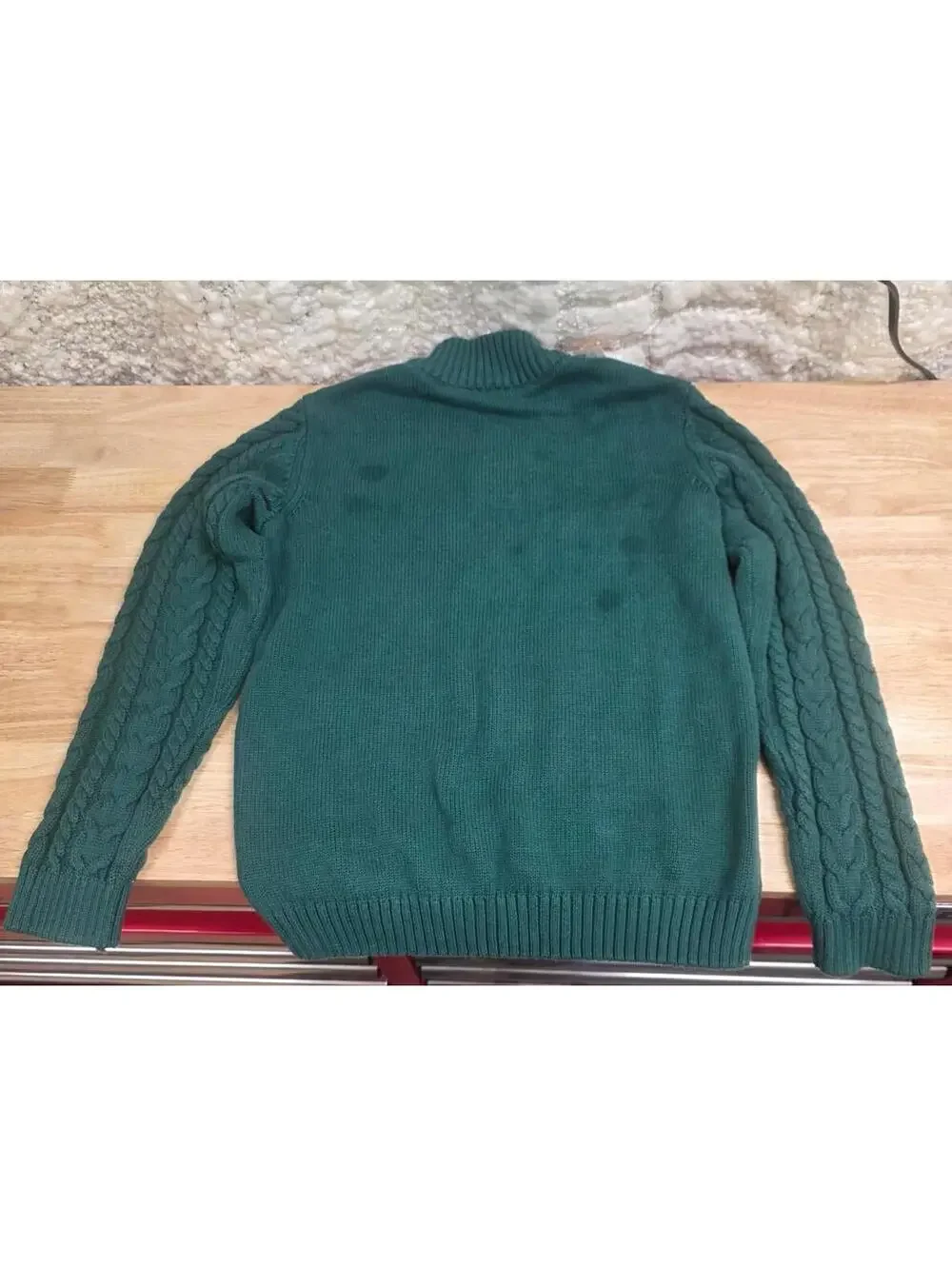 GYMBOREE CABLE KNIT SWEATER GREEN SIZE 8
